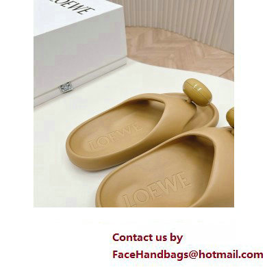 Loewe Paula's Ibiza Bubble rubber thong sandals khaki 2024