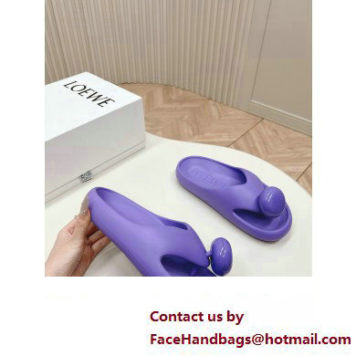 Loewe Paula's Ibiza Bubble rubber thong sandals purple 2024