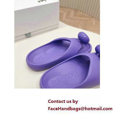 Loewe Paula's Ibiza Bubble rubber thong sandals purple 2024