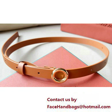 Loro Piana Width 2cm Ghiera Leather Belt Brown/Gold