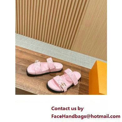 Louis Vuitton Bom Dia Flat Comfort Mule1ACKIR pink 2024