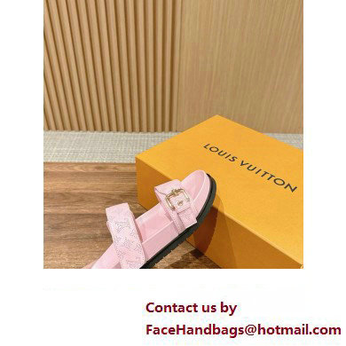 Louis Vuitton Bom Dia Flat Comfort Mule1ACKIR pink 2024