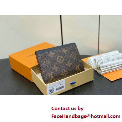 Louis Vuitton Calf leather and Monogram canvas Victorine On My Side Wallet M82640 Black 2024