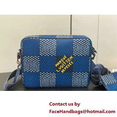 Louis Vuitton Canvas Trio Messenger Bag N40694 Blue 2024