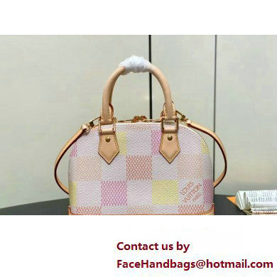 Louis Vuitton Damier canvas Alma BB Bag N40516 Peach Pink 2024