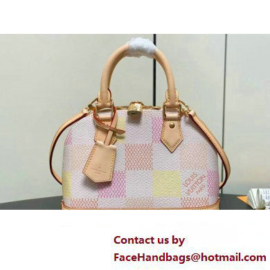 Louis Vuitton Damier canvas Alma BB Bag N40516 Peach Pink 2024