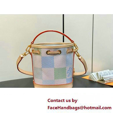 Louis Vuitton Damier canvas Nano Noe Bag N40640 Pistachio Green 2024 - Click Image to Close