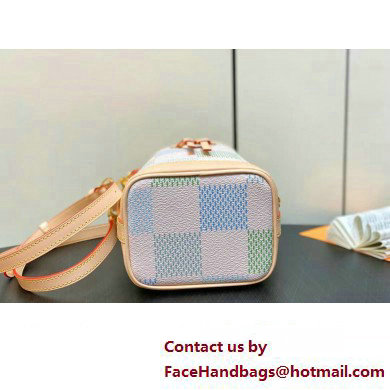 Louis Vuitton Damier canvas Nano Noe Bag N40640 Pistachio Green 2024