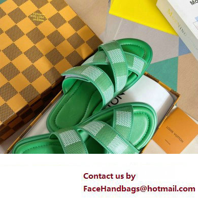 Louis Vuitton Damier pattern Men's Mules Green 2024