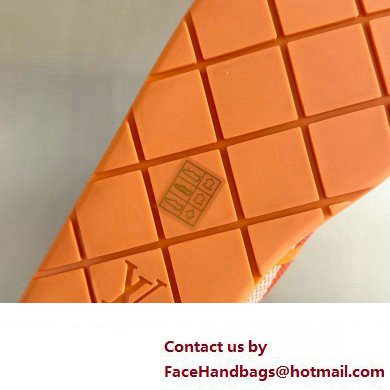 Louis Vuitton Damier pattern Men's Mules Orange 2024