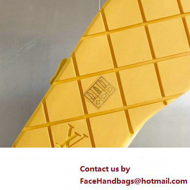 Louis Vuitton Damier pattern Men's Mules Yellow 2024