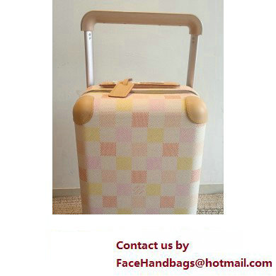 Louis Vuitton Damierlicious canvas Horizon 55 Luggage Bag N40741 Peach Pink 2024