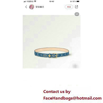 Louis Vuitton Denim Reversible Belt 01 - Click Image to Close