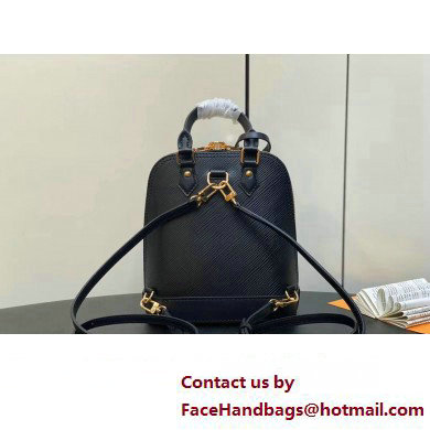 Louis Vuitton EPI Leather Alma backpack Bag M25103 Black 2024