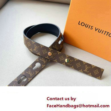 Louis Vuitton LV Studs 29 Belt M8610Y Black/Gold