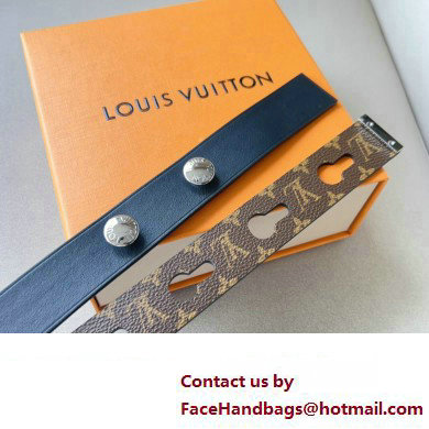 Louis Vuitton LV Studs 29 Belt M8610Y Black/Silver