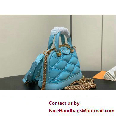 Louis Vuitton Lambskin Nano Alma Bag M83049 Lagoon Blue 2024