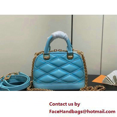 Louis Vuitton Lambskin Nano Alma Bag M83049 Lagoon Blue 2024