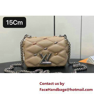 Louis Vuitton Lambskin Pico GO-14 Bag with metal studs M24246 Beige 2024