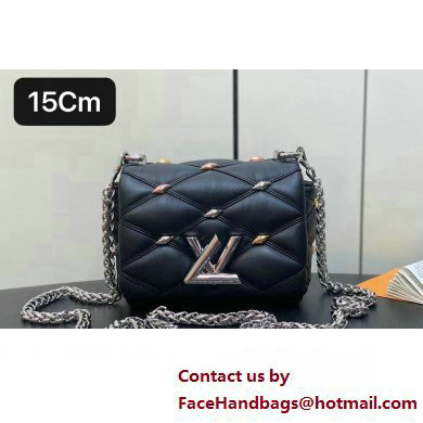 Louis Vuitton Lambskin Pico GO-14 Bag with metal studs M24246 Black 2024 - Click Image to Close