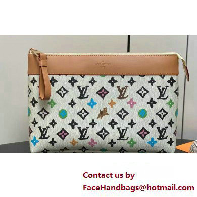 Louis Vuitton Monogram Craggy Canvas Pochette Voyage Souple Bag M83568 Vanilla 2024