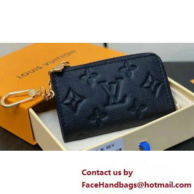 Louis Vuitton Monogram Empreinte Leather Noa Key Holder M83612 Black 2024