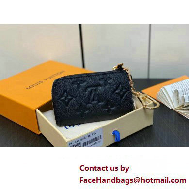 Louis Vuitton Monogram Empreinte Leather Noa Key Holder M83612 Black 2024