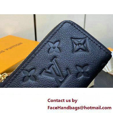 Louis Vuitton Monogram Empreinte Leather Noa Key Holder M83612 Black 2024