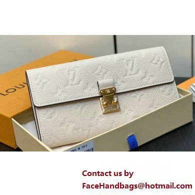 Louis Vuitton Monogram Empreinte leather Sarah Wallet M83276 Cream 2024 - Click Image to Close