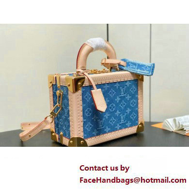 Louis Vuitton Petite Valise Denim Bleu Bag M24161 New LV Remix 2024