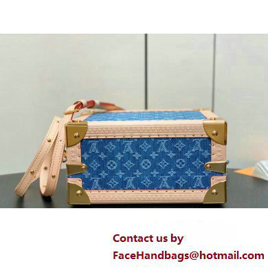 Louis Vuitton Petite Valise Denim Bleu Bag M24161 New LV Remix 2024