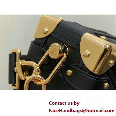 Louis Vuitton malletage Lambskin Side Trunk PM Bag M83030 Black 2024