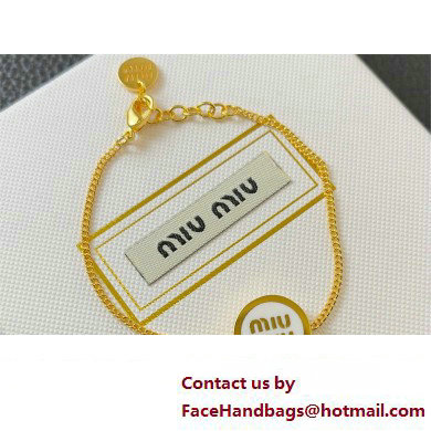 Miu Miu Enameled metal bracelet white 2024 - Click Image to Close