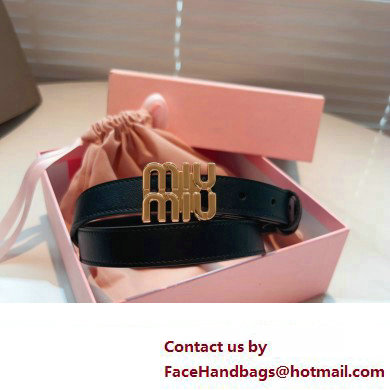 Miu Miu Width 2cm Leather Belt 5CC559 Black