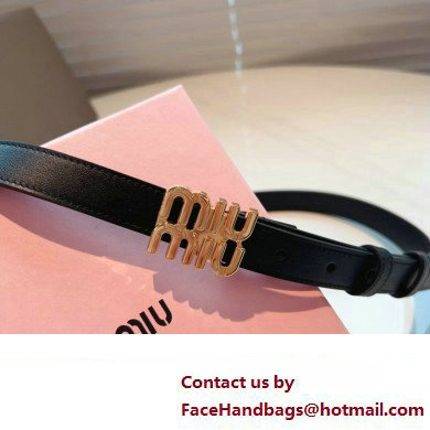 Miu Miu Width 2cm Leather Belt 5CC559 Black