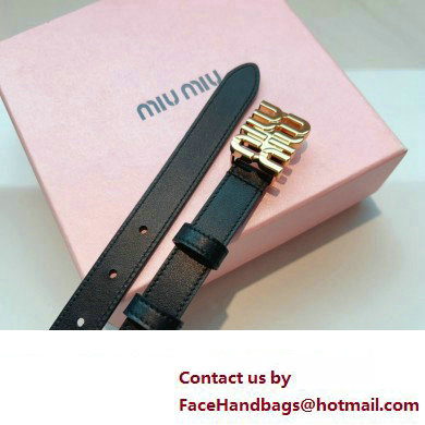 Miu Miu Width 2cm Leather Belt 5CC559 Black