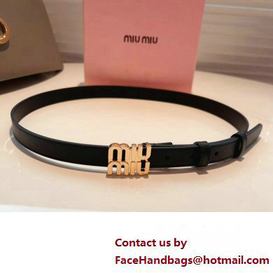 Miu Miu Width 2cm Leather Belt 5CC559 Black