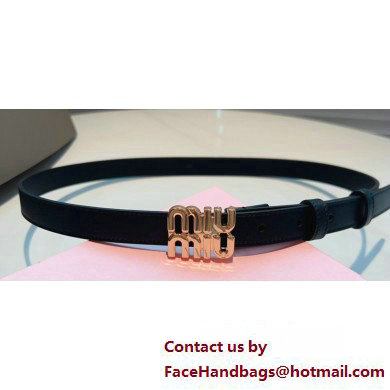 Miu Miu Width 2cm Leather Belt 5CC559 Black