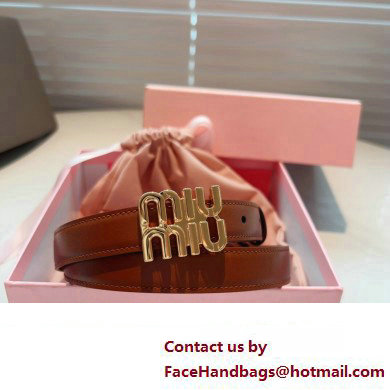 Miu Miu Width 2cm Leather Belt 5CC559 Brown