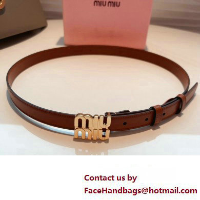 Miu Miu Width 2cm Leather Belt 5CC559 Brown