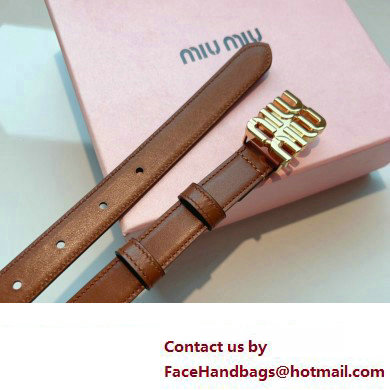 Miu Miu Width 2cm Leather Belt 5CC559 Brown