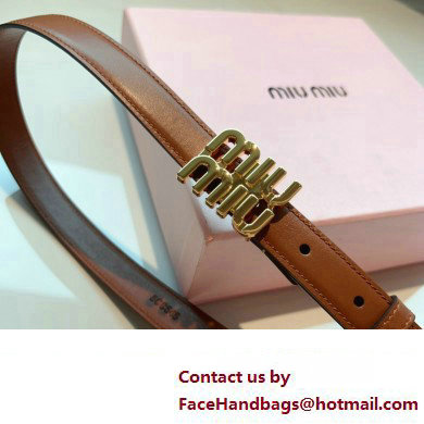 Miu Miu Width 2cm Leather Belt 5CC559 Brown