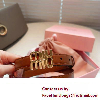 Miu Miu Width 2cm Leather Belt 5CC559 Brown