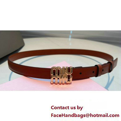 Miu Miu Width 2cm Leather Belt 5CC559 Brown