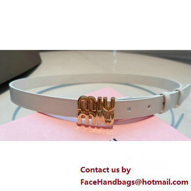 Miu Miu Width 2cm Leather Belt 5CC559 White