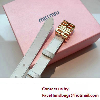 Miu Miu Width 2cm Leather Belt 5CC559 White