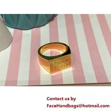 Miu Miu metal ring gold 2024 - Click Image to Close