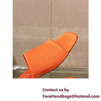 Prada Heel 3.5cm SATIN SLIDES 1XX725 ORANGE 2024