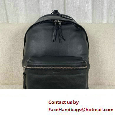 Saint Laurent city backpack in matte leather black 2024