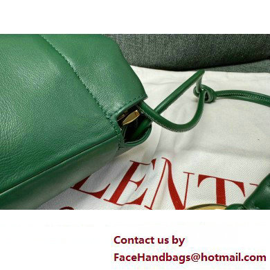 Valentino Vlogo Pouf Nappa Leather Mini Bucket Bag Green 2024